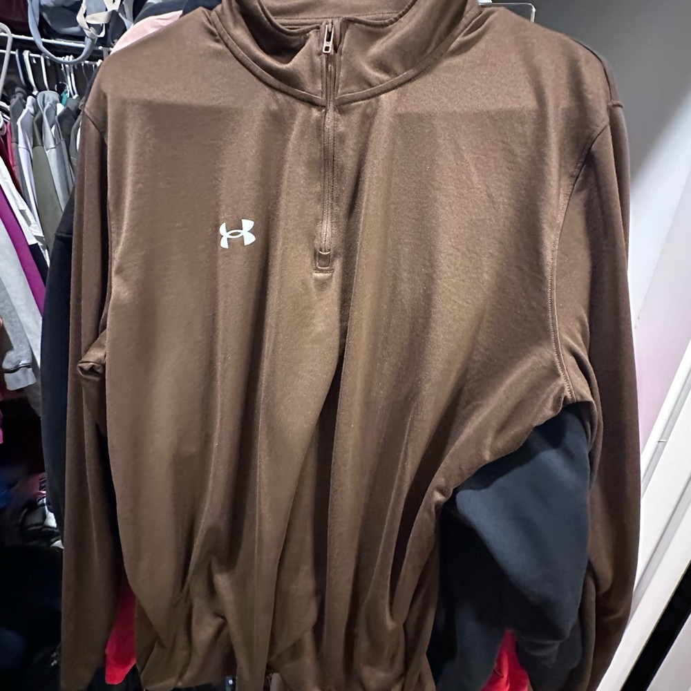 Under Armour Brown Quarter-Zip Pullover
